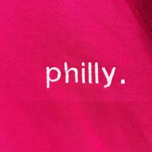 Vintage 90s PHILLY Logo HANES HER WAY Pink Sweatshirt Made In USA‎ Women's 2X